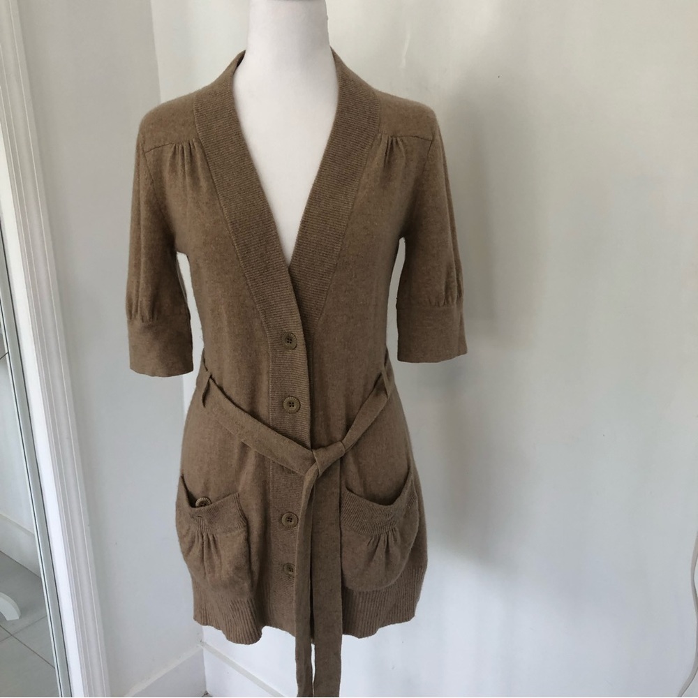 Beth Bowley Tan Cardigan Sweater